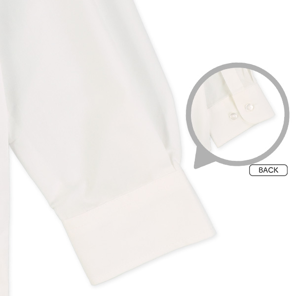 ブロード無地フォーマル長袖シャツ