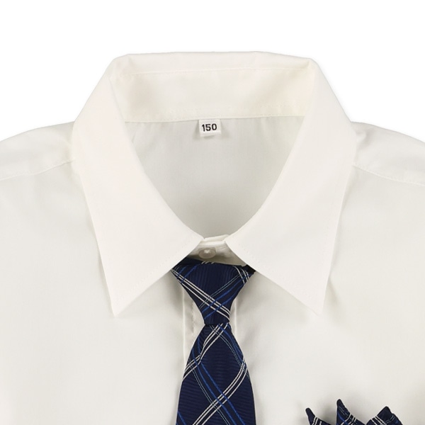 フォーマルネクタイ付き長袖シャツ