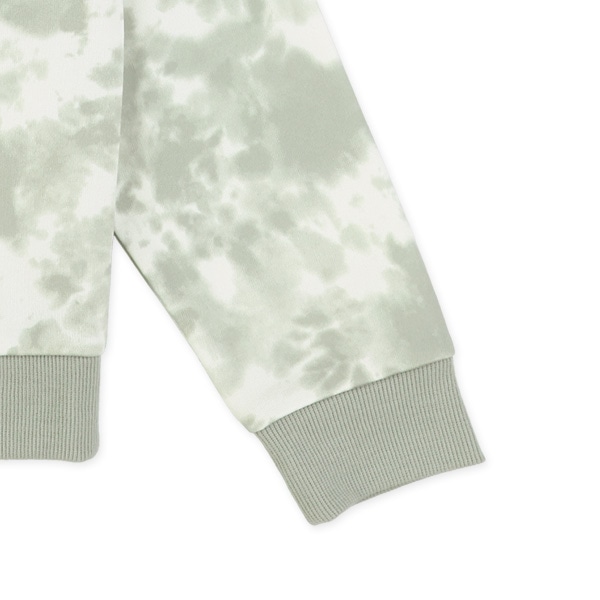 裏起毛タイダイ風プリントポケットトレーナー