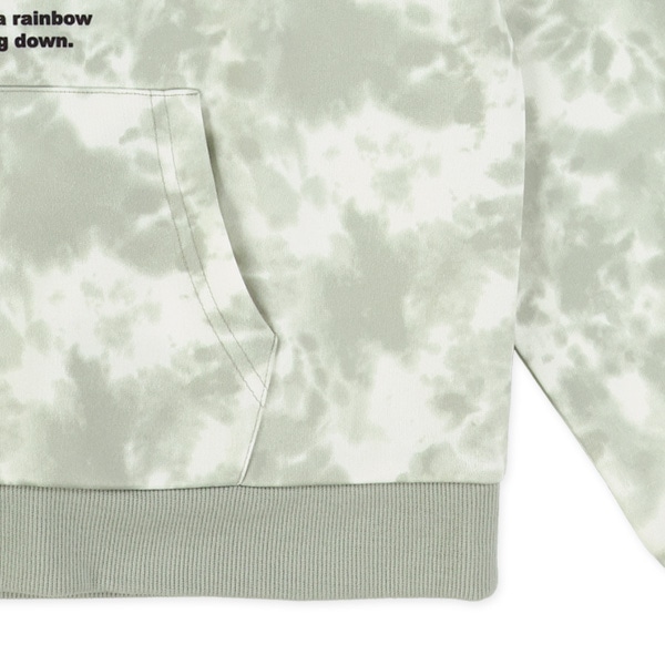 裏起毛タイダイ風プリントポケットトレーナー