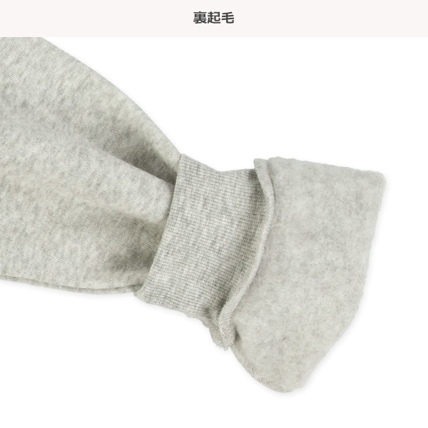 裏起毛ロゴ袖ライントレーナー