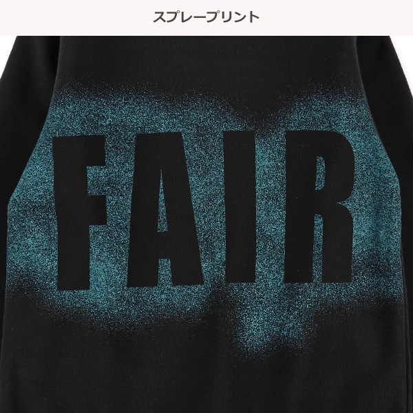 裏起毛ロゴ袖プリントトレーナー