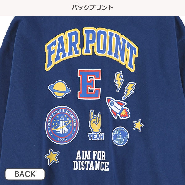 裏起毛胸ワッペントレーナー