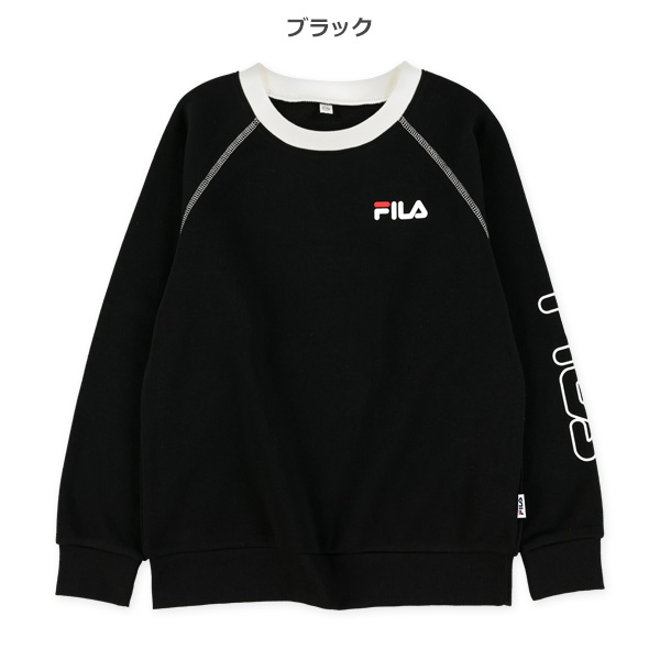 FILA）裏起毛ロゴプリントトレーナー