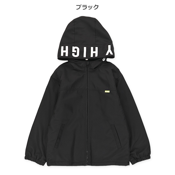 裏フリースフードロゴジャケット