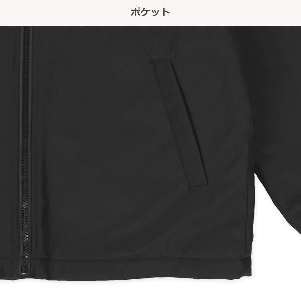裏フリースフードロゴジャケット