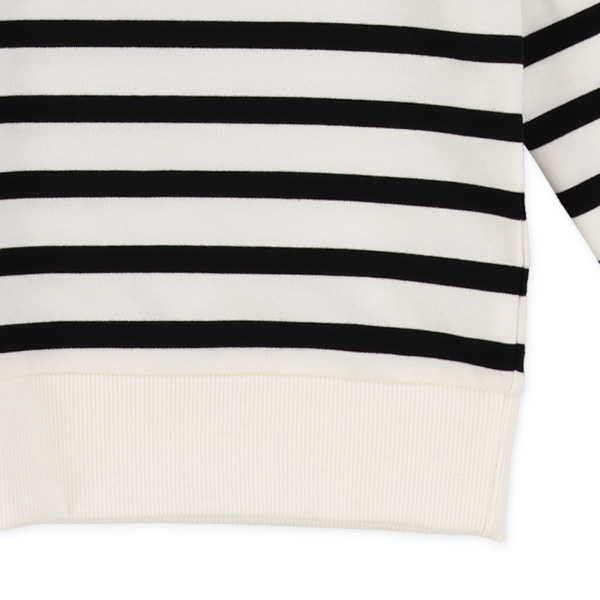 ミニ裏毛ボーダー薄手トレーナー