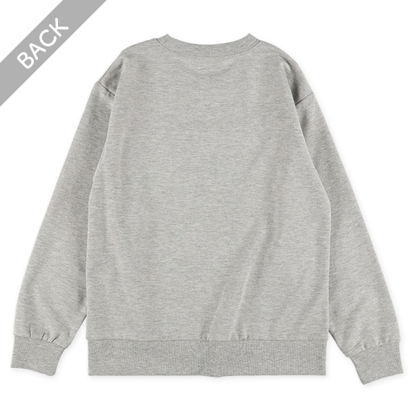 裏毛エンボスロゴ薄手トレーナー