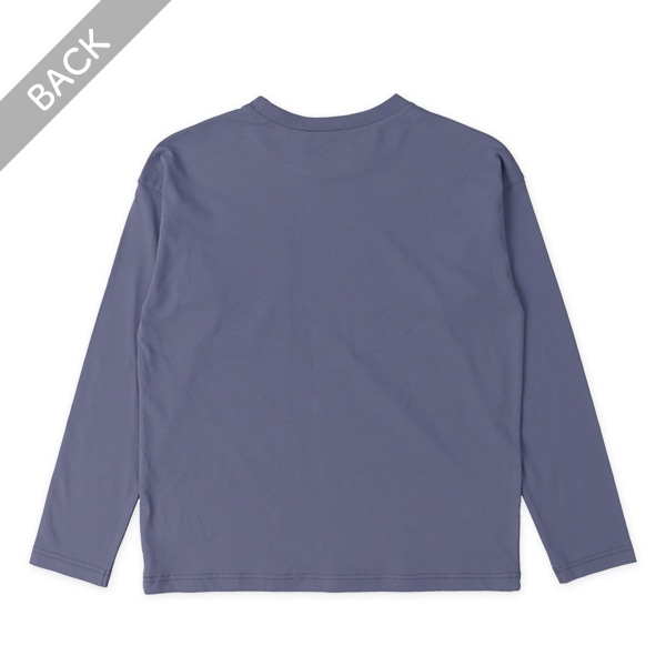 胸ロゴポケット付きワイド長袖Tシャツ