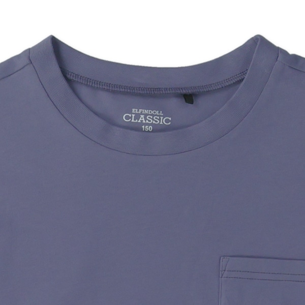胸ロゴポケット付きワイド長袖Tシャツ