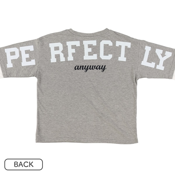 バックロゴレイヤード風長袖Tシャツ