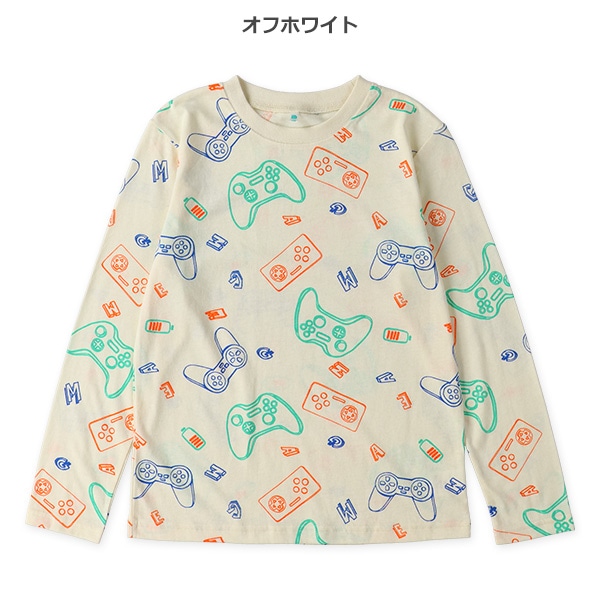 ゲーム総柄長袖Tシャツ