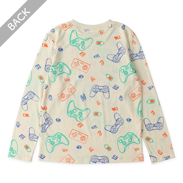 ゲーム総柄長袖Tシャツ