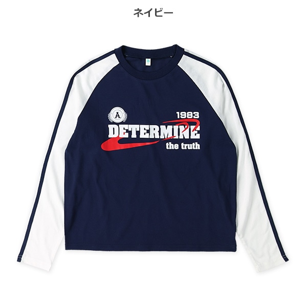ラグラン袖テープ長袖Tシャツ