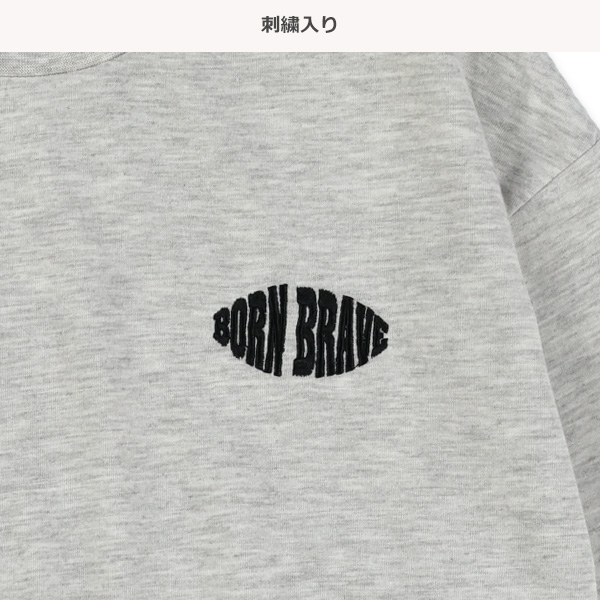 ロゴ刺繍長袖Tシャツ