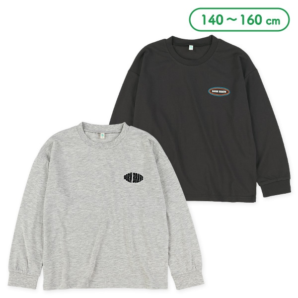 ロゴ刺繍長袖Tシャツ