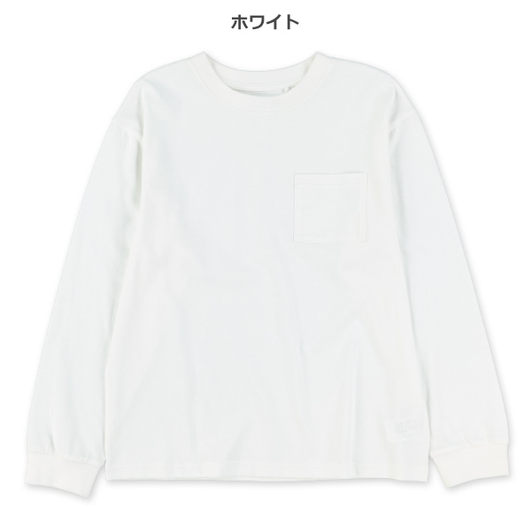 ポケット付きワイド長袖Tシャツ