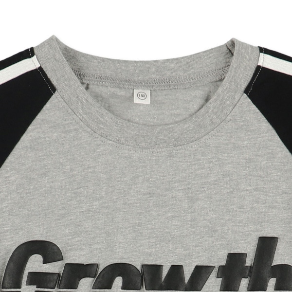 袖ライン発泡ワイド長袖Tシャツ