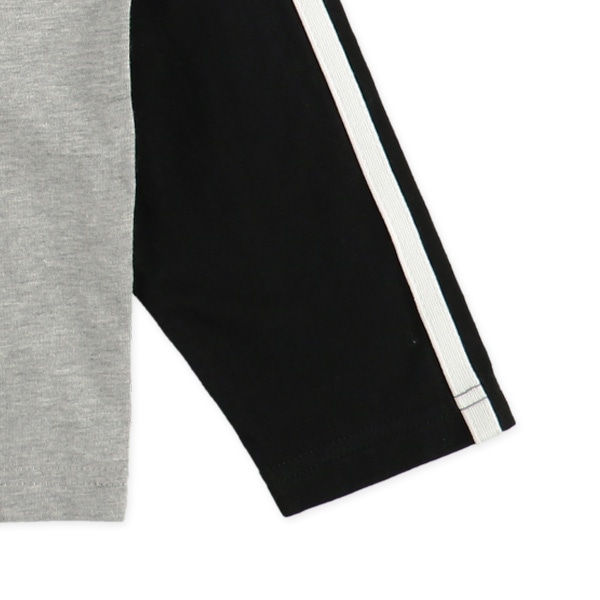 袖ライン発泡ワイド長袖Tシャツ