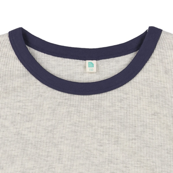 スパンテレコボーダー・無地長袖Tシャツ