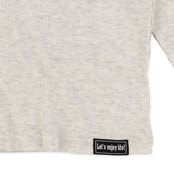 スパンテレコボーダー・無地長袖Tシャツ