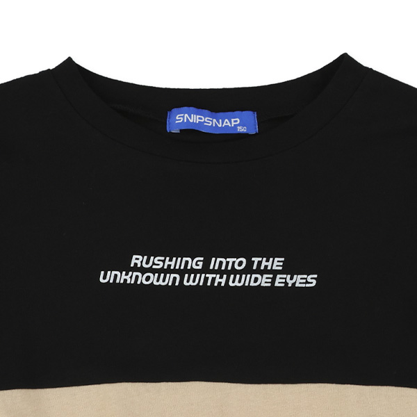 袖切り替えロゴ長袖Tシャツ