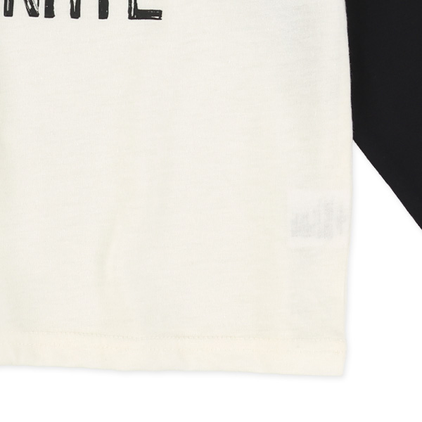 袖切り替えロゴ長袖Tシャツ