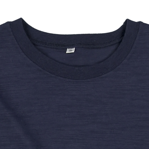 スラブ袖切り替えロゴレイヤード風長袖Tシャツ