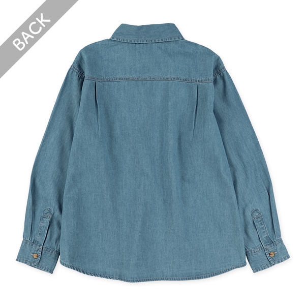 デニム長袖シャツ
