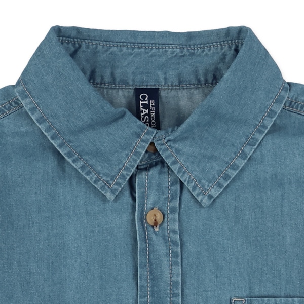 デニム長袖シャツ