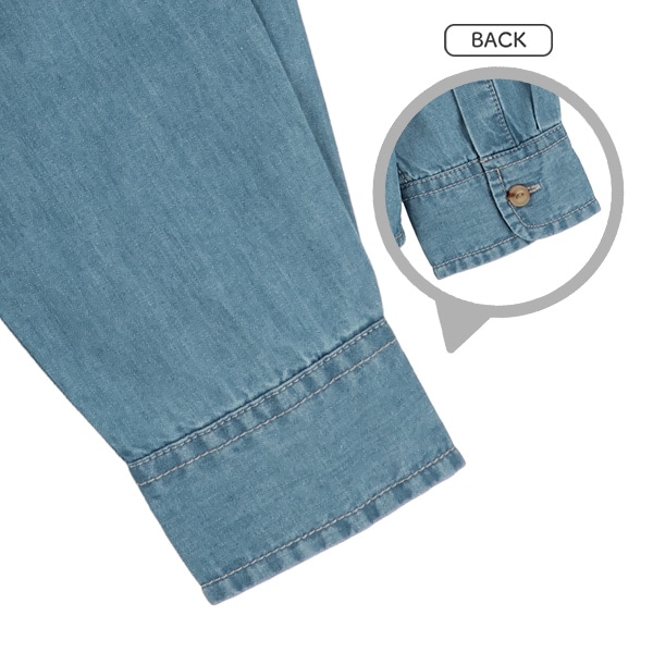 デニム長袖シャツ