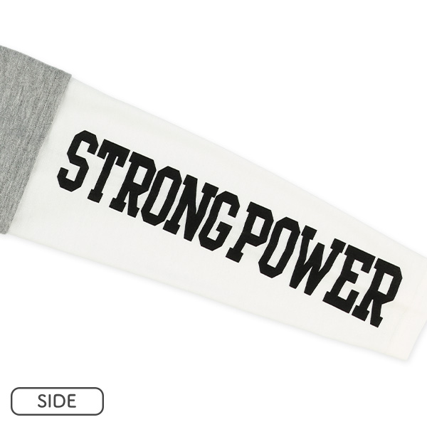 裏毛袖ロゴレイヤード風長袖Tシャツ