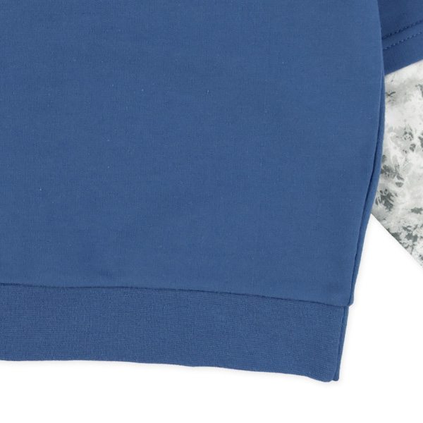 裏毛袖タイダイレイヤード風長袖Tシャツ