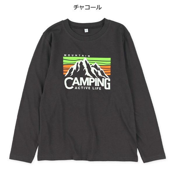 山柄長袖Tシャツ