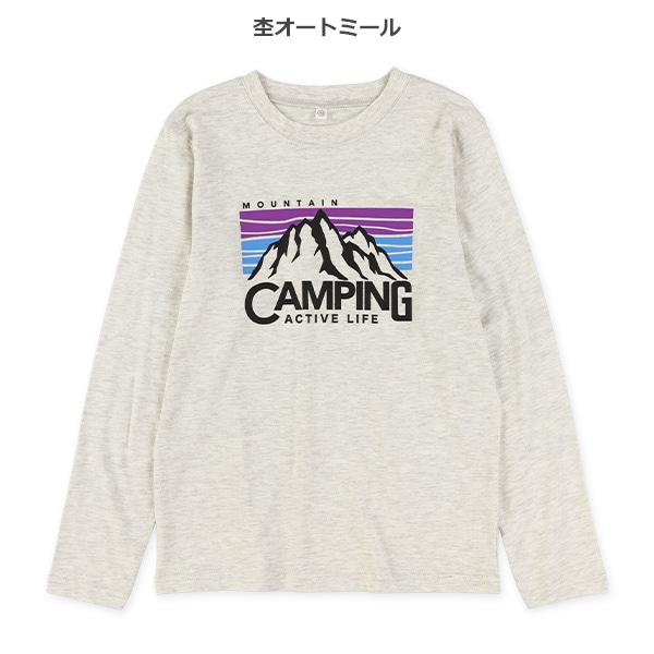 山柄長袖Tシャツ