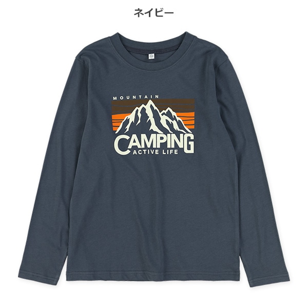 山柄長袖Tシャツ