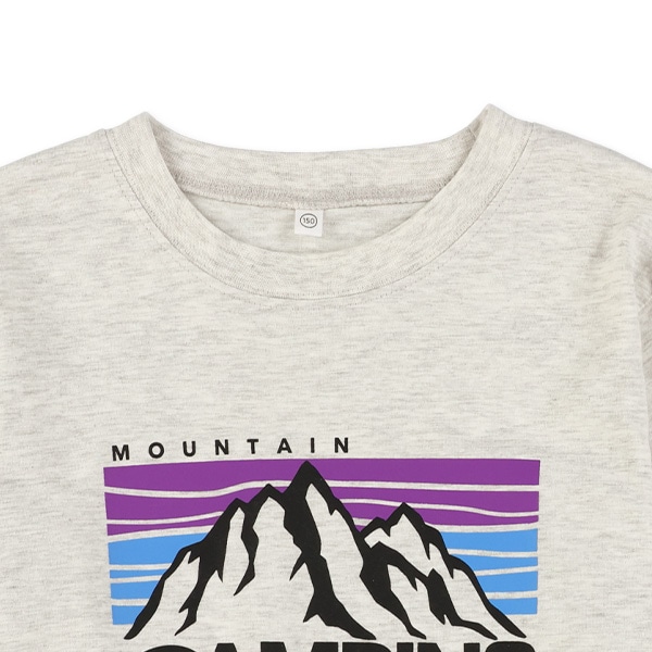 山柄長袖Tシャツ