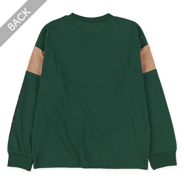 切り替え袖ロゴ長袖Tシャツ