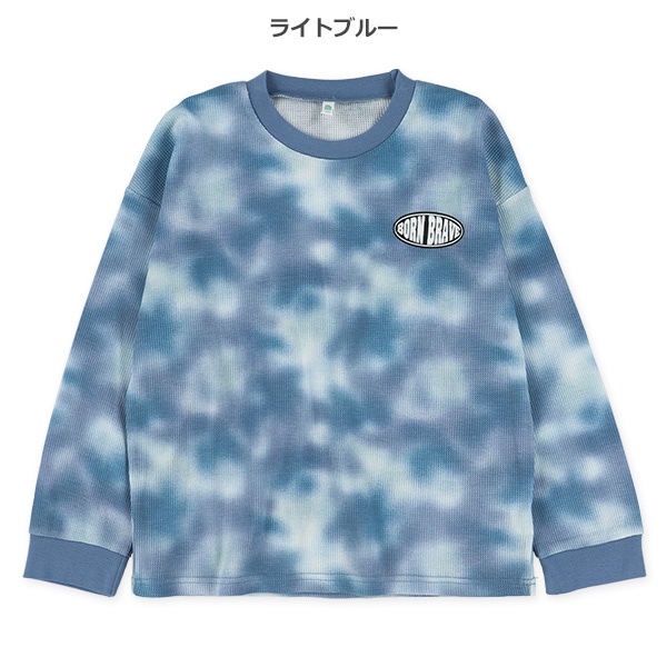 タイダイ風ワッフル長袖Tシャツ