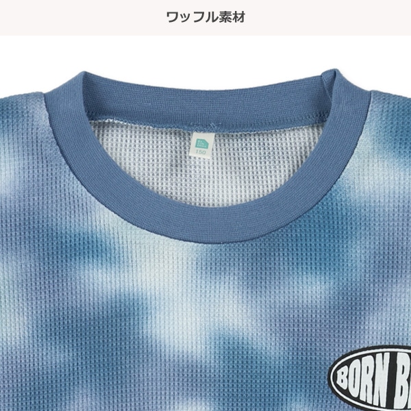 タイダイ風ワッフル長袖Tシャツ
