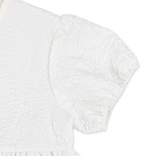 ふくれジャガード半袖ブラウス