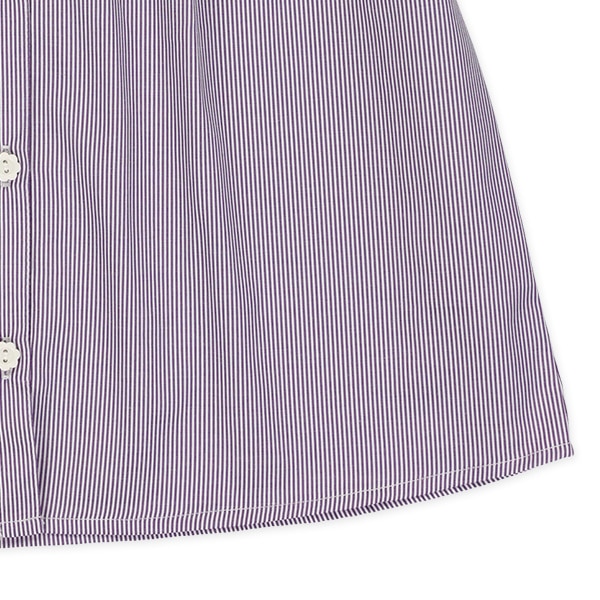 ストライプ袖フリル半袖ブラウス