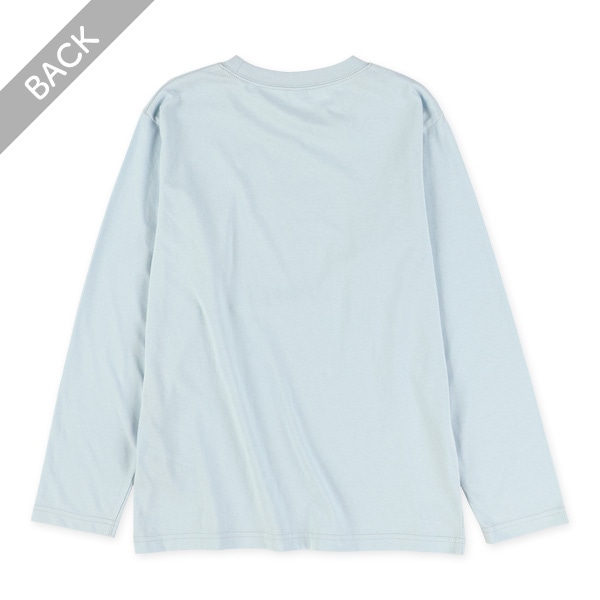 転写プリント胸ロゴ長袖Tシャツ