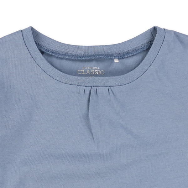 袖花柄刺繍チュール半袖Tシャツ