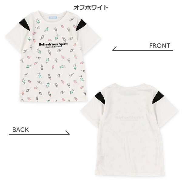 メッシュ切り替え半袖Tシャツ