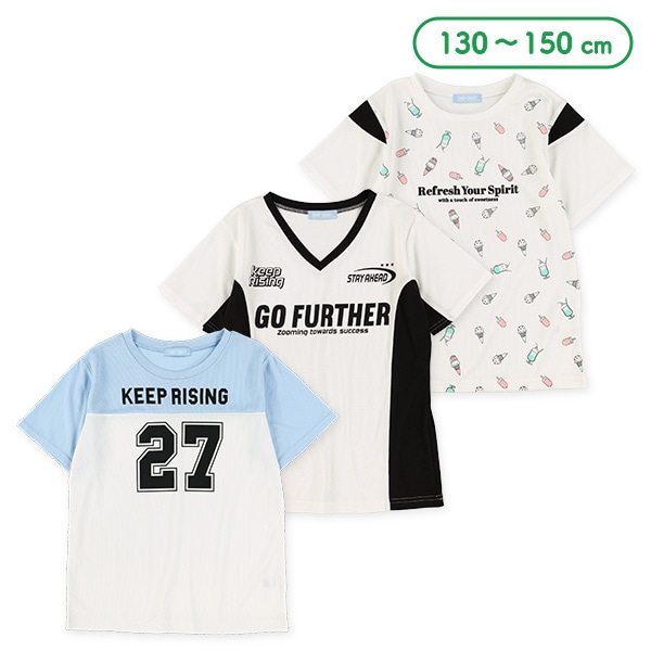 メッシュ切り替え半袖Tシャツ