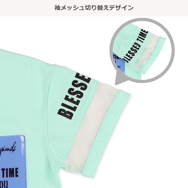 袖切り替えポケット半袖Tシャツ