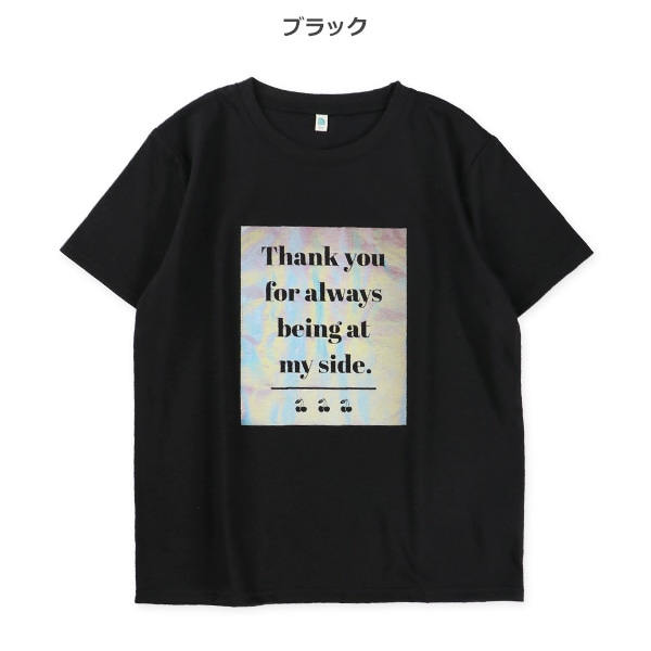 オーロラ箔プリント半袖Tシャツ