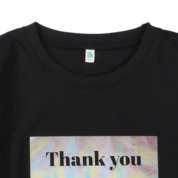 オーロラ箔プリント半袖Tシャツ