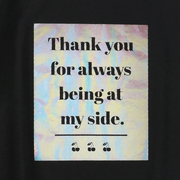 オーロラ箔プリント半袖Tシャツ